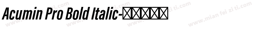 Acumin Pro Bold Italic字体转换